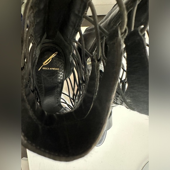 BRIAN ATWOOD FELODY BLACK GLADIATOR SANDALS - Picture 5 of 8